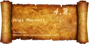 Angi Marcell névjegykártya